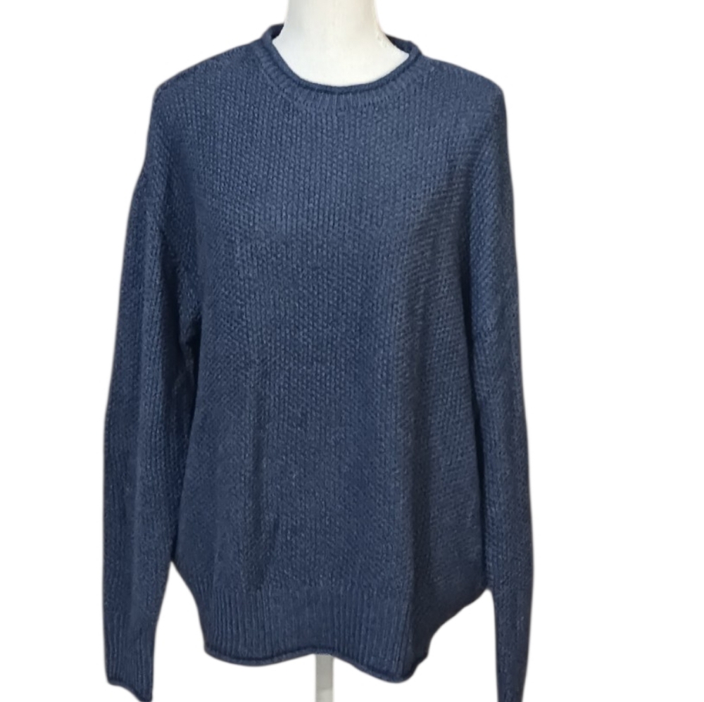 Jessica Simpson's Cozy Blue Sweater Pullover Slight Rollneck. Size XL New